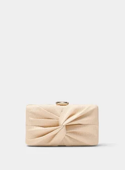 Knotted pleated minaudière