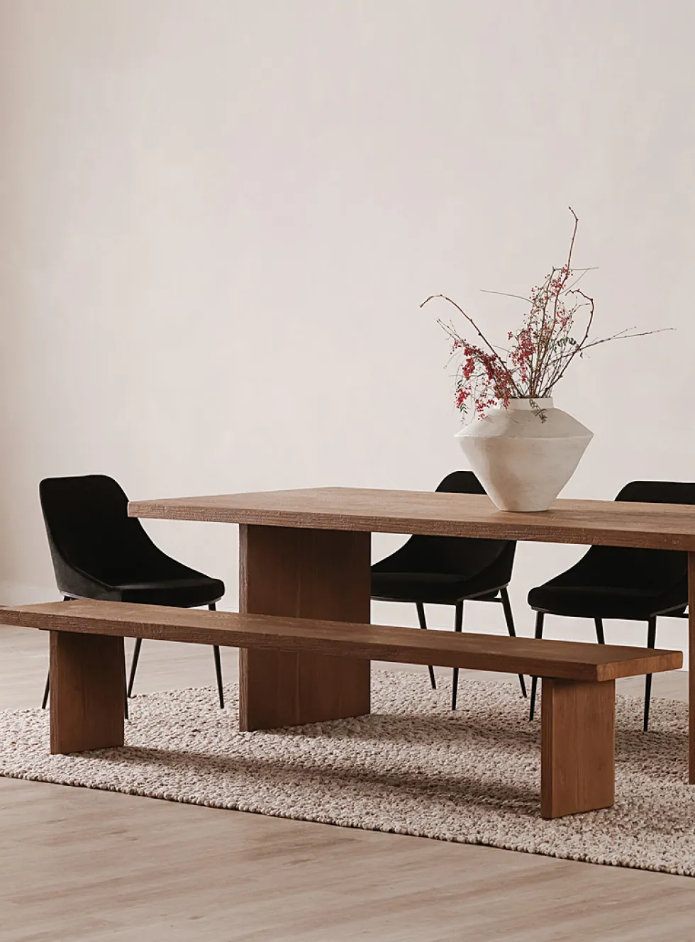Koshi oak wood bench