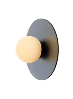 Krema frosted finish chrome wall sconce