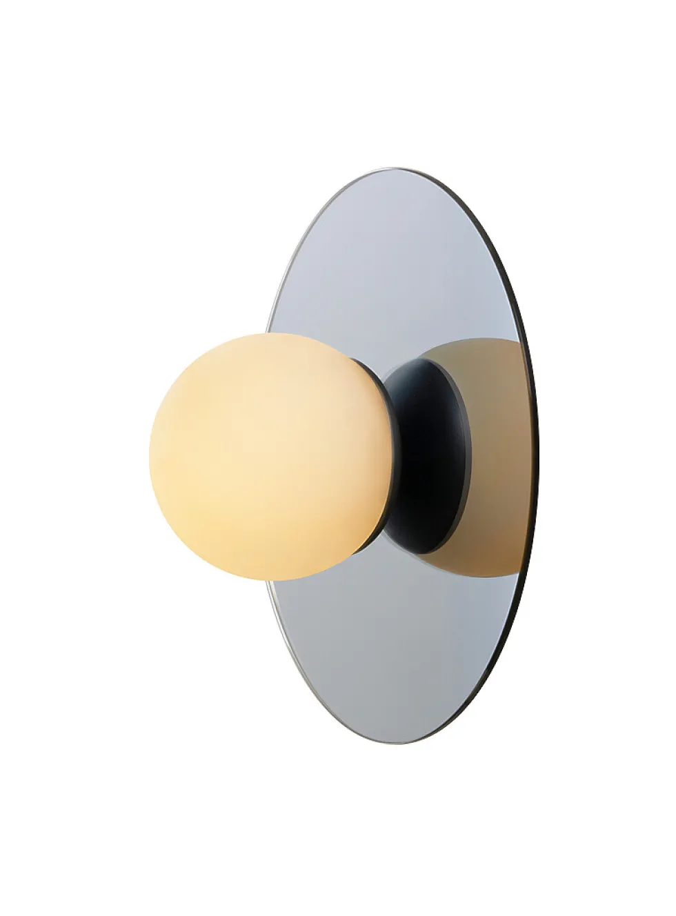Krema glossy finish chrome wall sconce