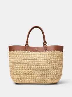 Kyla soft braided straw tote bag