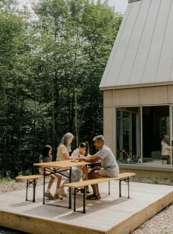 La Hannelore outdoor table and bench set