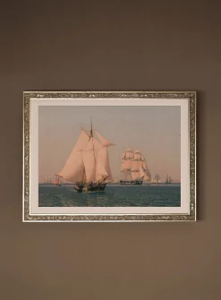 La promesse des flots silver frame rigid art print