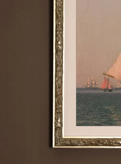 La promesse des flots silver frame rigid art print