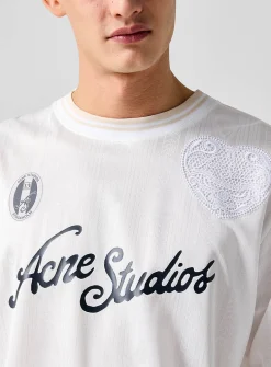 Lace cursive logo soccer jersey