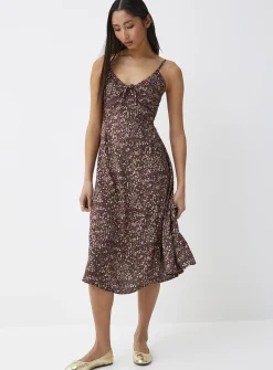 Lace trim floral dress