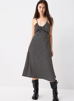 Lace trim floral dress