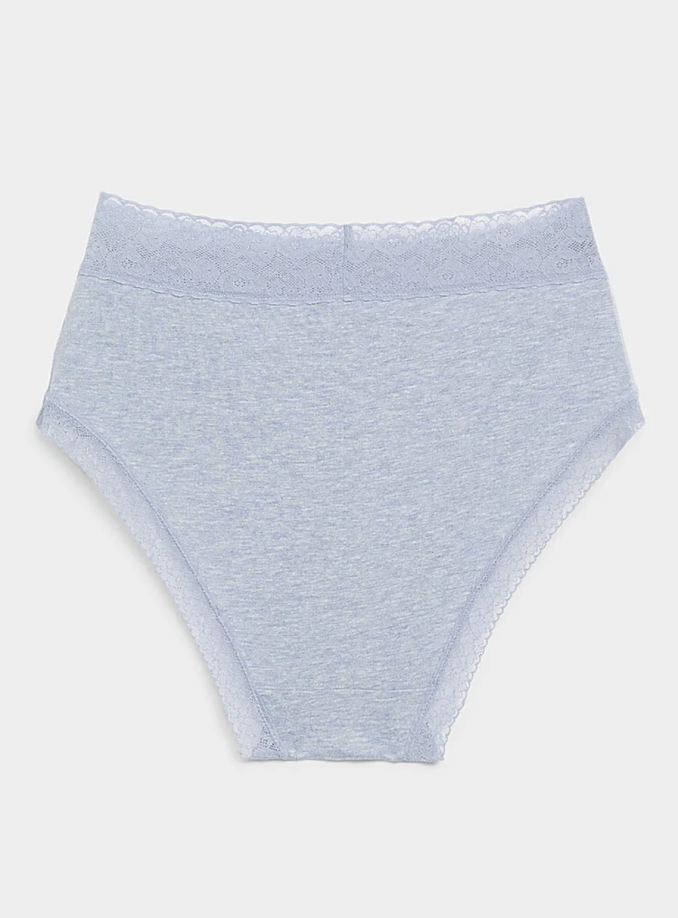 Lace trim high-waist bikini panty