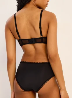 Lace trim microfibre classic hipster