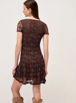 Lace V-neck minidress