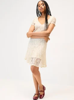 Lace V-neck minidress