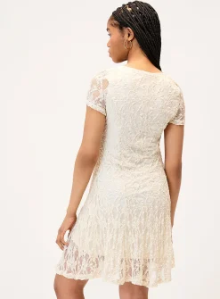 Lace V-neck minidress