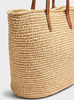 Lainey basketweave large tote bag