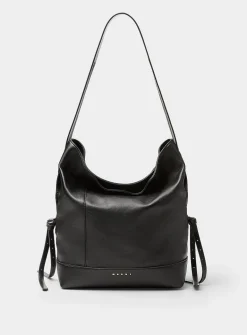 Lambskin leather hobo bag