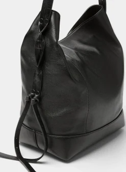 Lambskin leather hobo bag