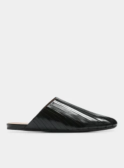 Lambskin strips mules