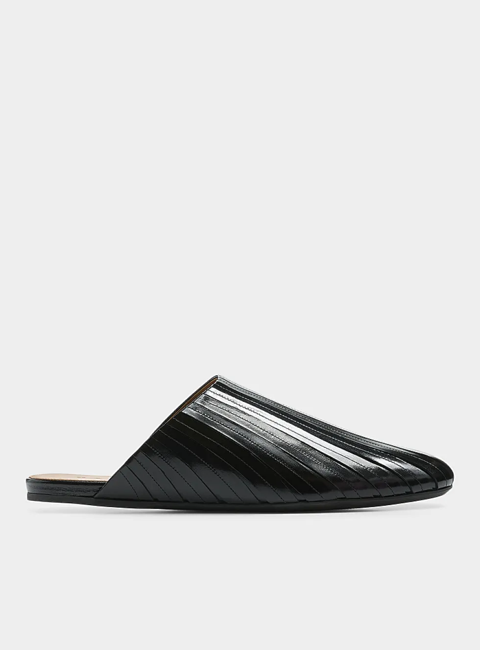 Lambskin strips mules
