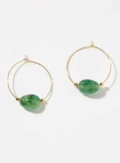 Large acetate bead hoops