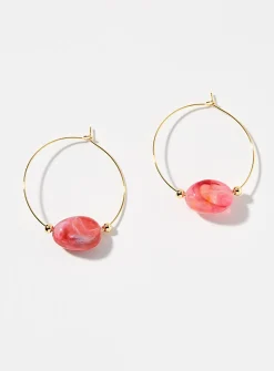 Large acetate bead hoops