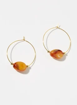 Large acetate bead hoops