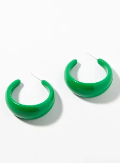 Large coloured acrylic hoops