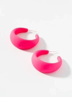 Large coloured acrylic hoops