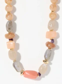 Large colourful stone necklace