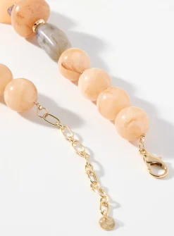 Large colourful stone necklace