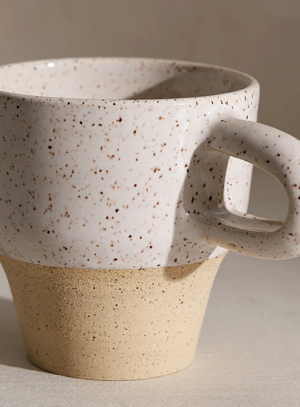 Large comforting speckled mug
