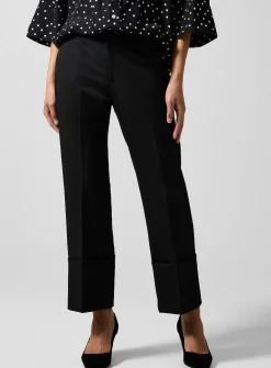 Large cuff straight leg pant