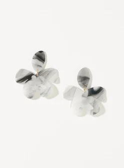 Large double-flower earrings