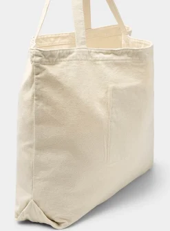 Large faded canvas tote
