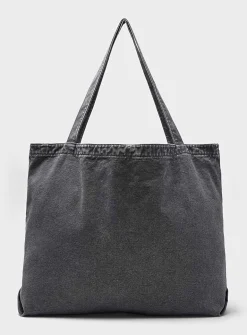 Large faded canvas tote