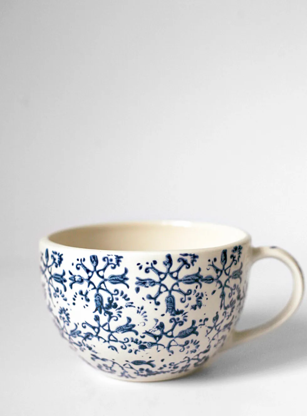 Large floral tapestry mug