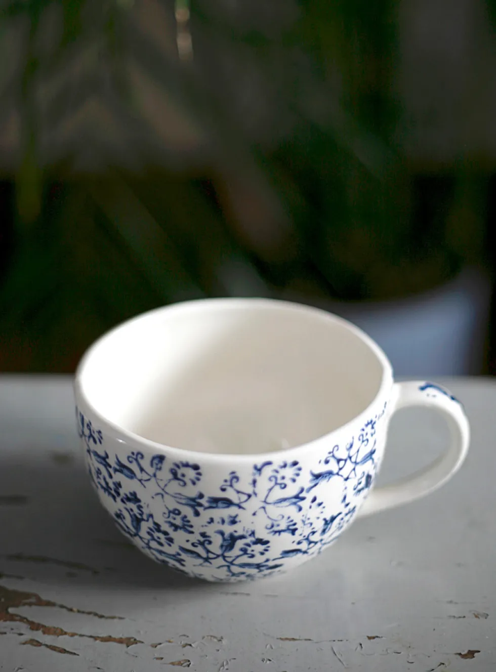 Large floral tapestry mug