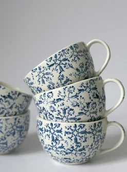 Large floral tapestry mug