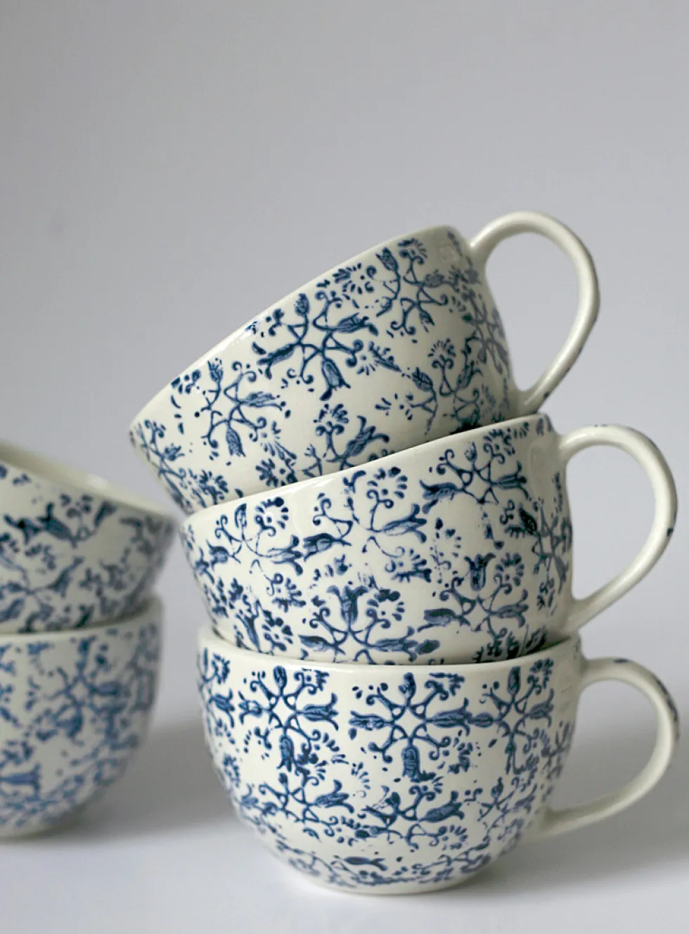 Large floral tapestry mug