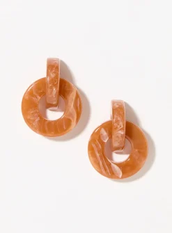 Large interlaced hoop earrings