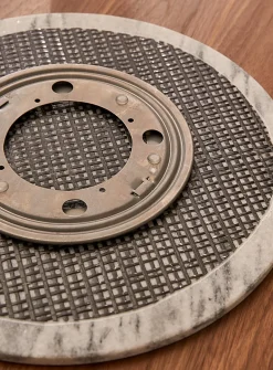 Large marble rotating tray