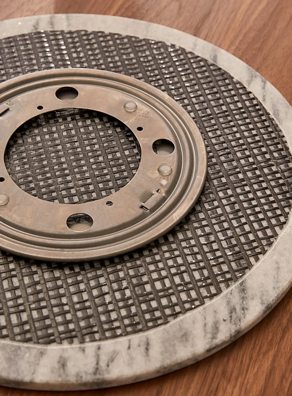 Large marble rotating tray