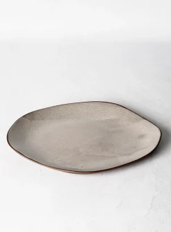 Large meander stoneware plate