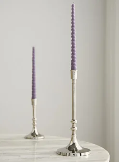 Large metallic candle holder