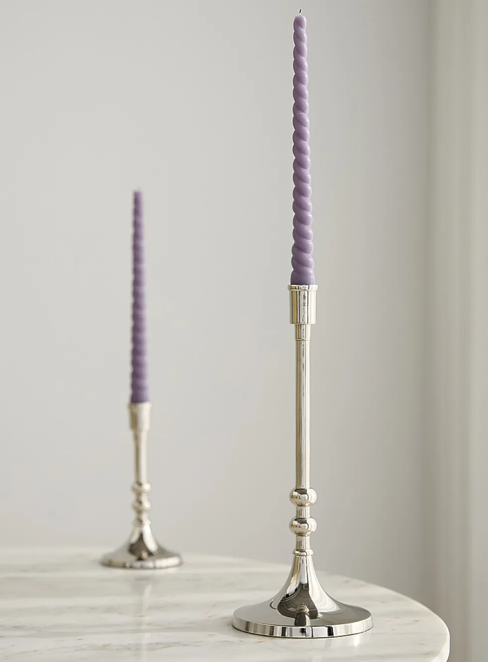 Large metallic candle holder
