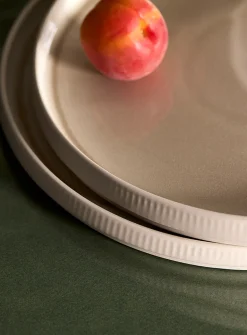 Large modern grooved plate