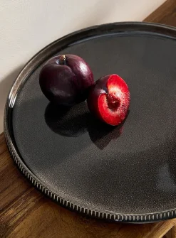 Large modern grooved plate