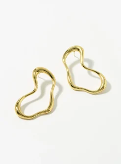 Large sinuous earrings