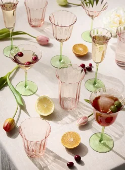 Large tulip-shaped glasses