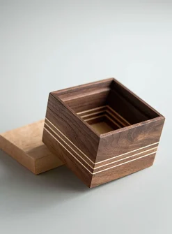 Large walnut salt cellar