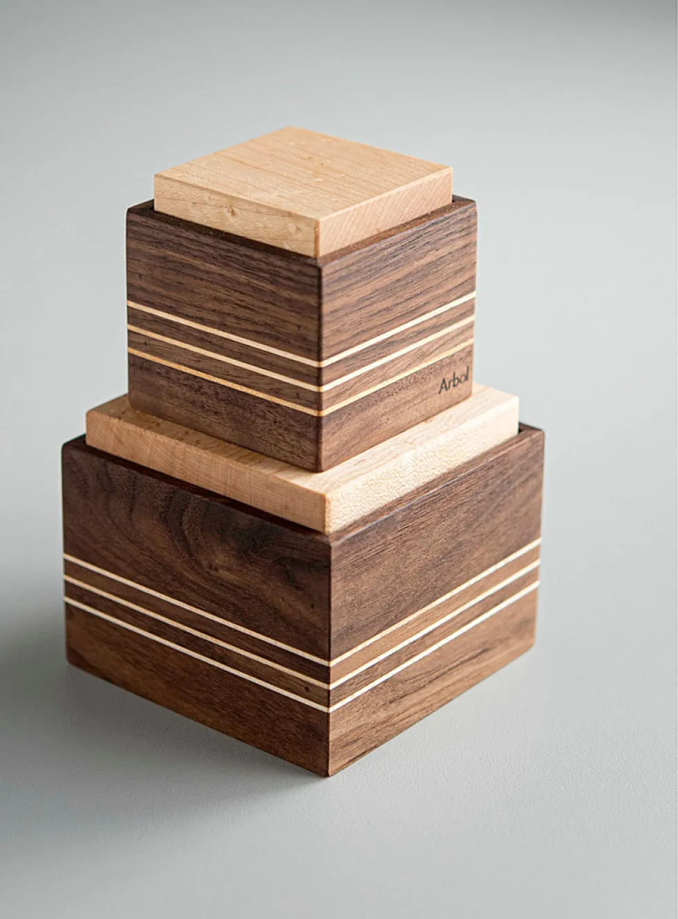 Large walnut salt cellar