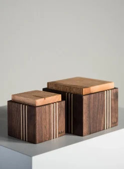 Large walnut salt cellar